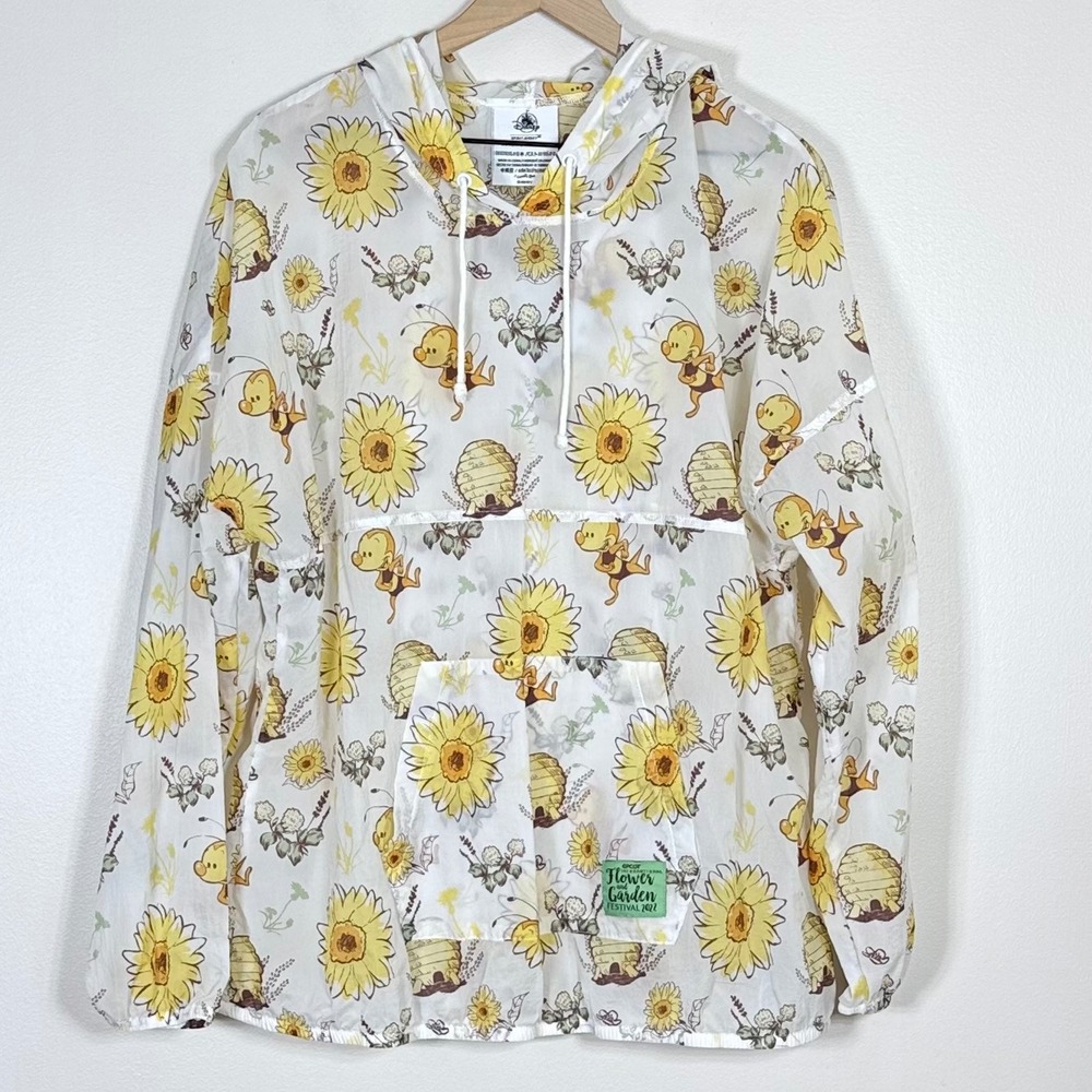 Disney Parks Womens Spirit Jersey Windbreaker M EPCOT Flower Garden 22 Spike Bee